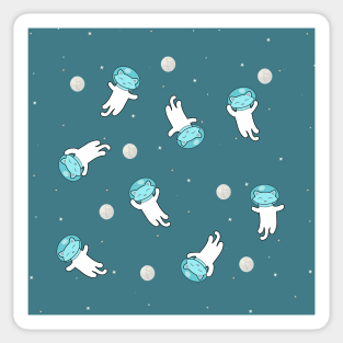 Castronaut Space Cat Pattern Sticker